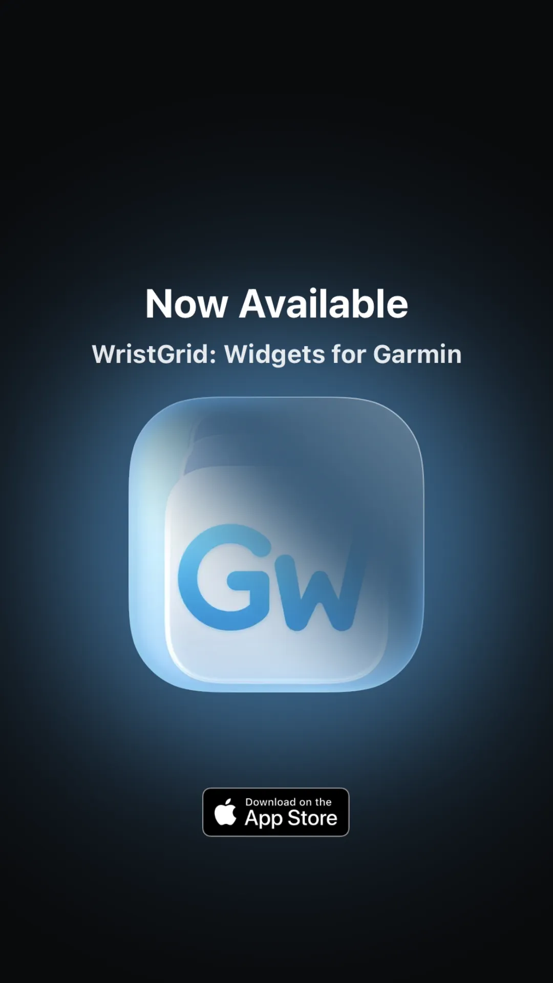 WristGrid launch announcement poster — Now Available on the App Store
